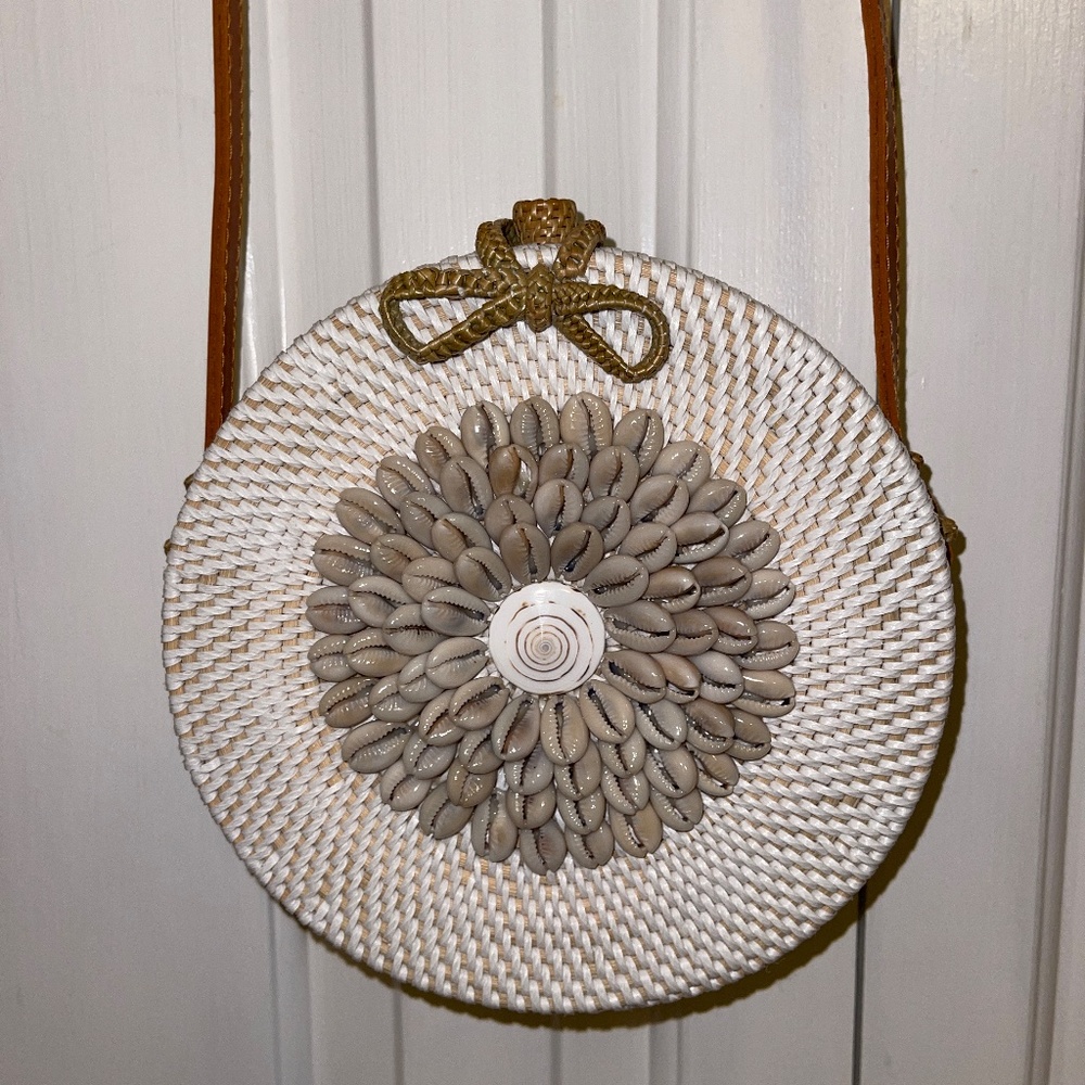 Anthropologie Rattan Crossbody
